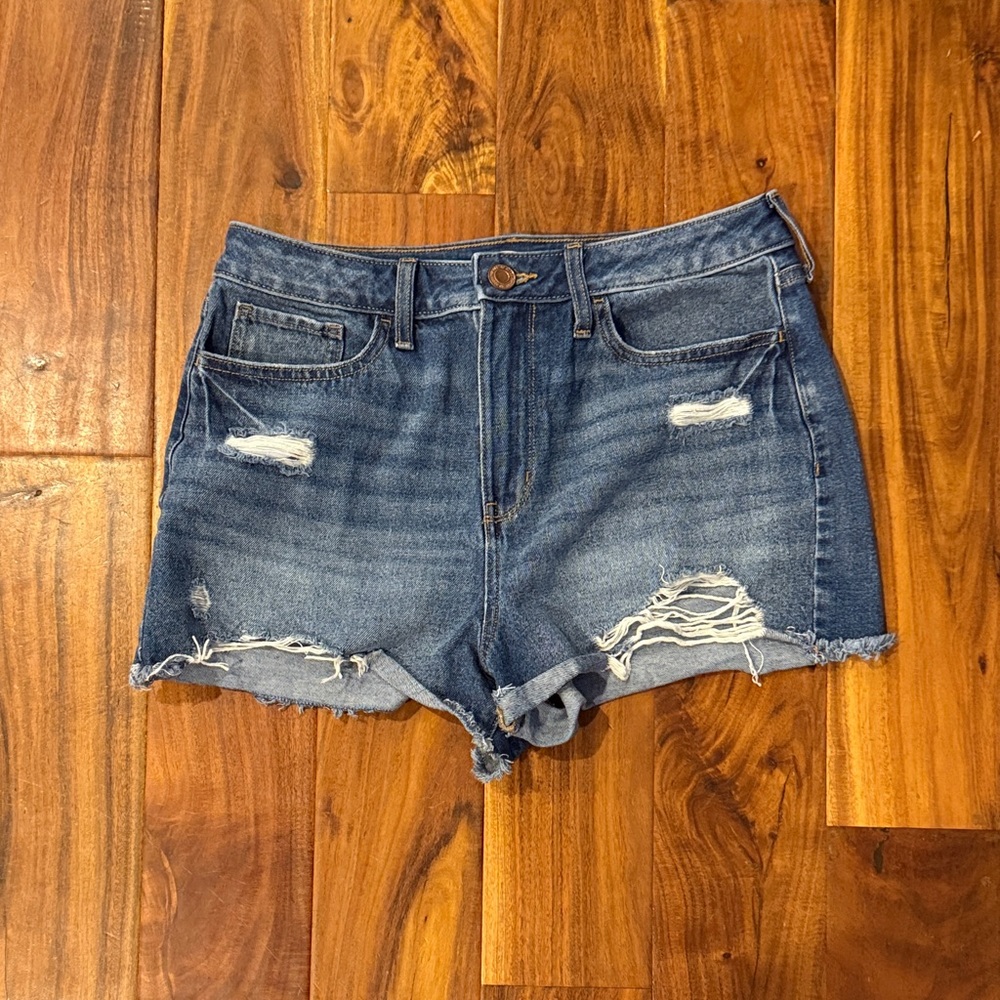 SO Blue Distressed Jean Shorts